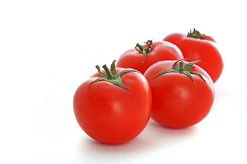 red tomato  vegetables   isolated on white background