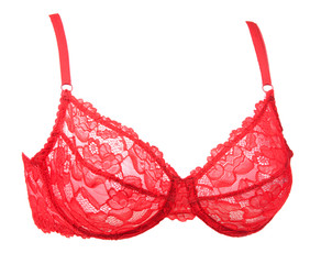 Red lace volume bra