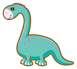 Dinosaur. Vector without gradients