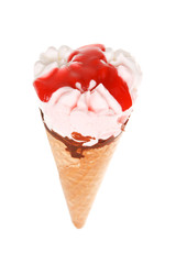 ice cream in the cone..