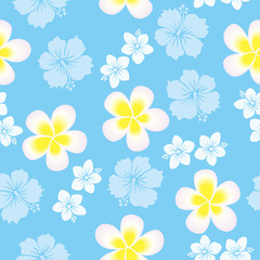 Seamless hibiscus pattern