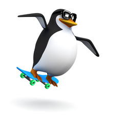 3d Penguin skateboard tricks