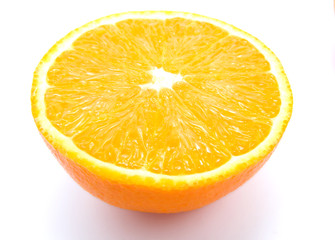 Ripe orange fruits isolated on white background