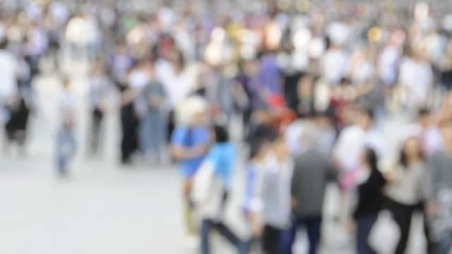 Foule bruyante, avec son et effet de flou - vid&eacute;o HD