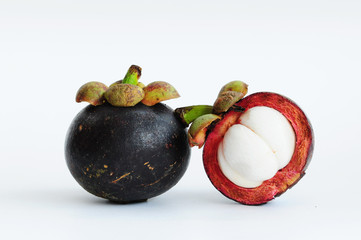 Mangosrteen On White Background