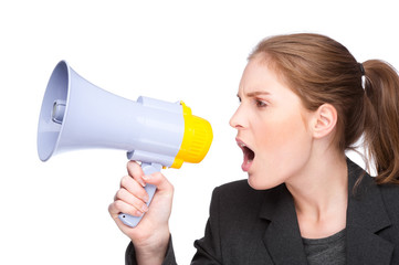 Woman With Megaphone