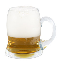 Bierkrug mit viel Schaum