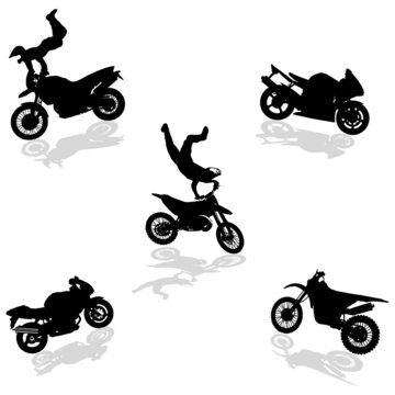 Motorcycle Set.Vector