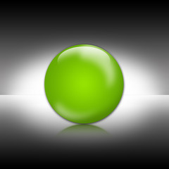 3d glaskugel, grün