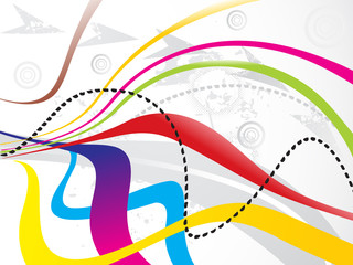 abstract colorful grunge wave background