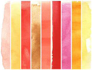 watercolor paints on a rough texture paper.