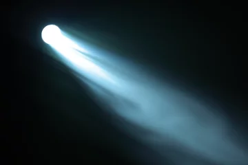 Foto op geborsteld aluminium Licht en schaduw licht in rook