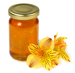 Floral honey and flowers