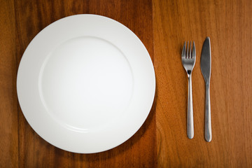 place setting and plate