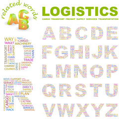 LOGISTICS. Vector letter collection.