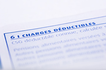 Obraz premium Charges déductibles