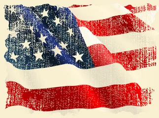Deurstickers USA flag theme © Anna Velichkovsky