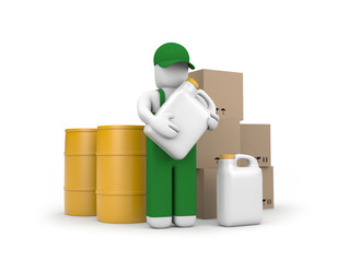 Person advertises products