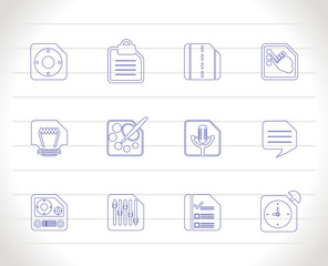 Mobile Phone, Computer and Internet Icons