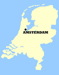Fototapeta premium Map of Netherlands