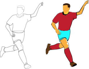 Fototapeta na wymiar football player vector illustration