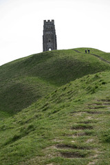 glastonbury tor church ruins somerset