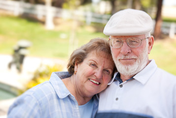 Happy Senior Couple in The Park