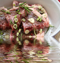 frisches lammfleisch