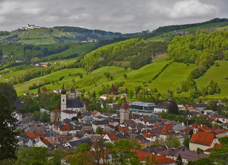 Fototapeta na wymiar Blick auf Waidhofen an der Ybbs
