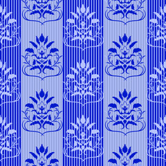 Blue seamless pattern. Vector illustration