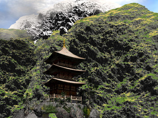 Naklejka premium Zen Buddhist temple