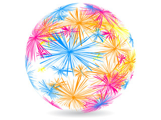 abstract multicolor ball