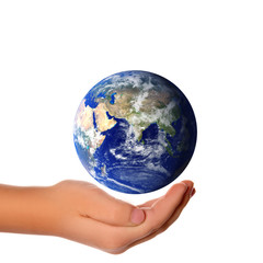 Save the world - hands around earth . Some components  are provi