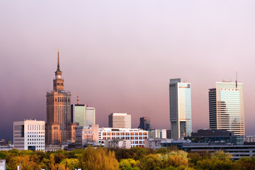 Naklejka premium Miasto Warszawa