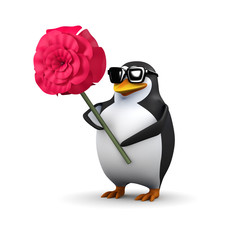 3d Penguin romantic