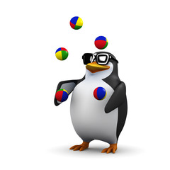 3d Penguin juggles