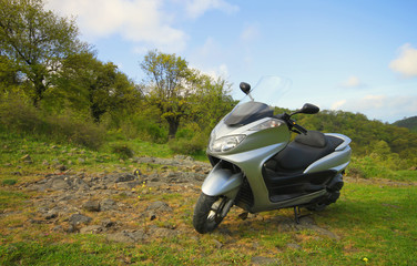 Fototapeta premium Motorcycle in nature