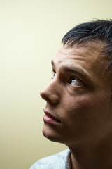 Obraz premium Young man profile