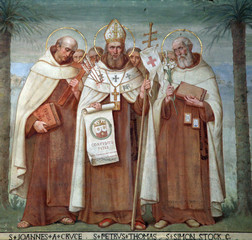 Saint John of the Cross, Peter Thomas and Simon Stock - obrazy, fototapety, plakaty