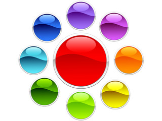 colored buttons set