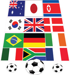 football and flags