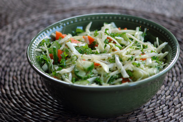 Bowl of fresh vegetable salad