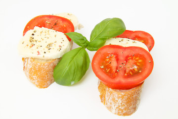Brot mit Mozzarella