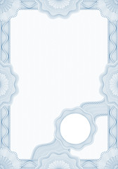 Guilloche style form for diploma or certificate