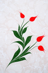 Naklejka premium Turkish traditional marbled paper artwork background