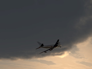Plane Flying In The Sky