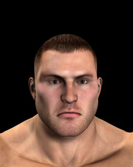 Fototapeta premium Tough Mans Face