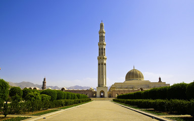 Fototapeta na wymiar Sultan Qaboos Moschee