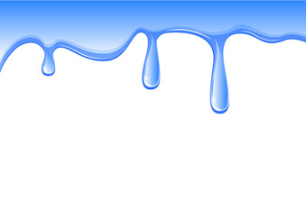 Flowing water drops