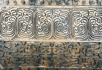 the wall with the original spiral patterned